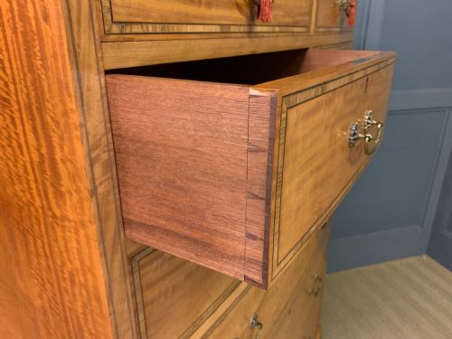INLAID SATINWOOD TALLBOY - ADDITIONAL PHOTO 15