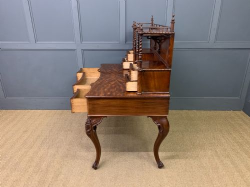 FLAME MAHOGANY WRITING DESK - ADDITIONAL PHOTO 16