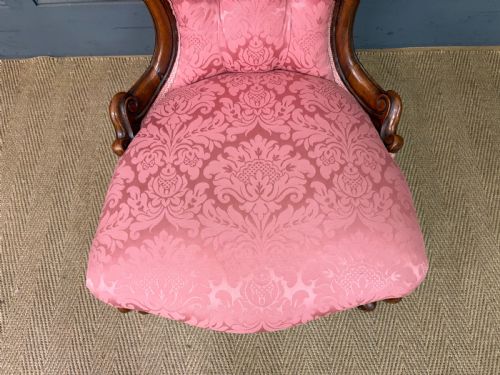 PAIR OF VICTORIAN WALNUT NURSING CHAIRS - ADDITIONAL PHOTO 13