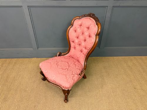 PAIR OF VICTORIAN WALNUT NURSING CHAIRS - ADDITIONAL PHOTO 19
