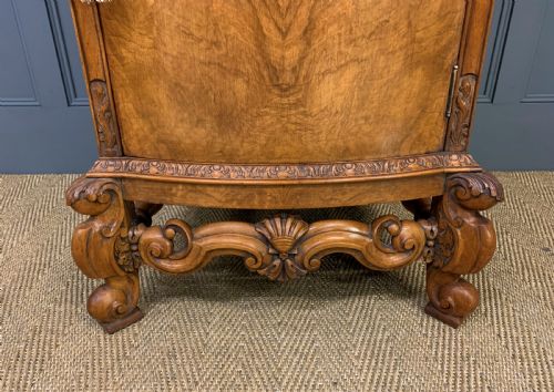 TALL PAIR OF BURR WALNUT PEDESTAL CUPBOARDS - ADDITIONAL PHOTO 10