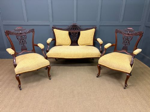 VICTORIAN MAHOGANY 7 PIECE SALON SUITE - ADDITIONAL PHOTO 28