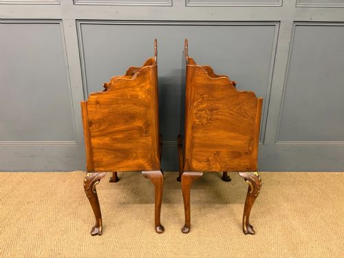 PAIR OF BURR WALNUT BEDSIDE CUPBOARDS BY MAPLE CO - ADDITIONAL PHOTO 4