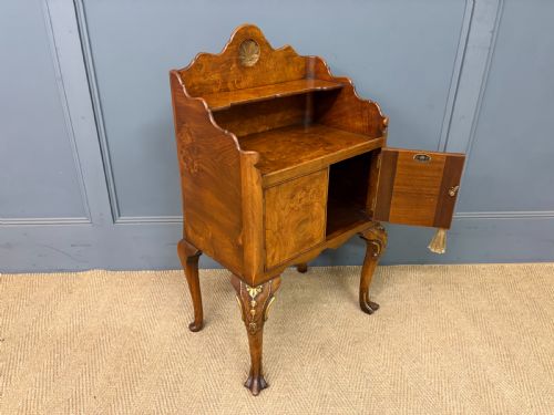 PAIR OF BURR WALNUT BEDSIDE CUPBOARDS BY MAPLE CO - ADDITIONAL PHOTO 15