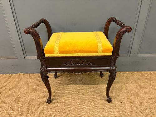 MAHOGANY PIANO STOOL
