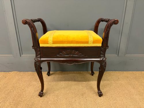 MAHOGANY PIANO STOOL - ADDITIONAL PHOTO 1