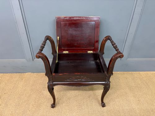 MAHOGANY PIANO STOOL - ADDITIONAL PHOTO 10
