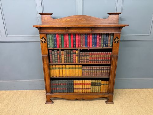 Arts & Crafts Oak Open Bookcase
