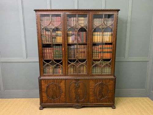 Chippendale Style Mahogany Bookcase by Hille