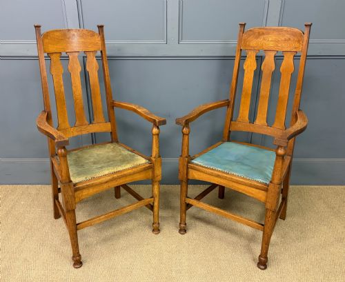 Pair of Glasgow School Arts & Crafts Armchairs