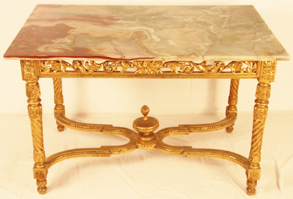 Giltwood and Onyx Centre Table