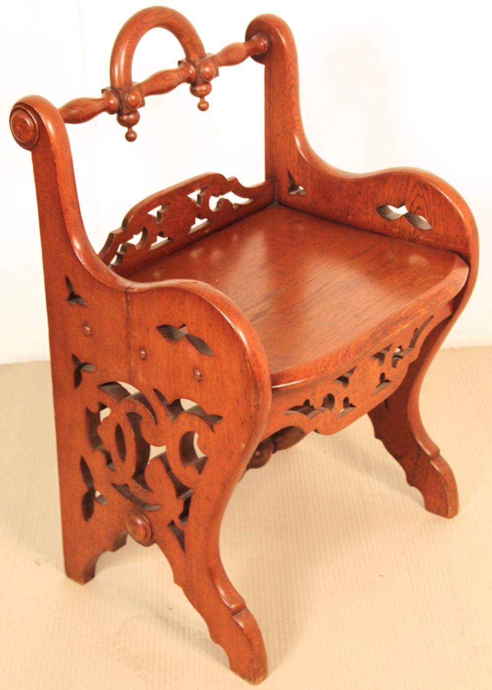 Oak Stool or Small Bench for Hallway