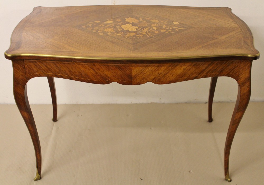 Inlaid Marquetry Kingwood Center Table