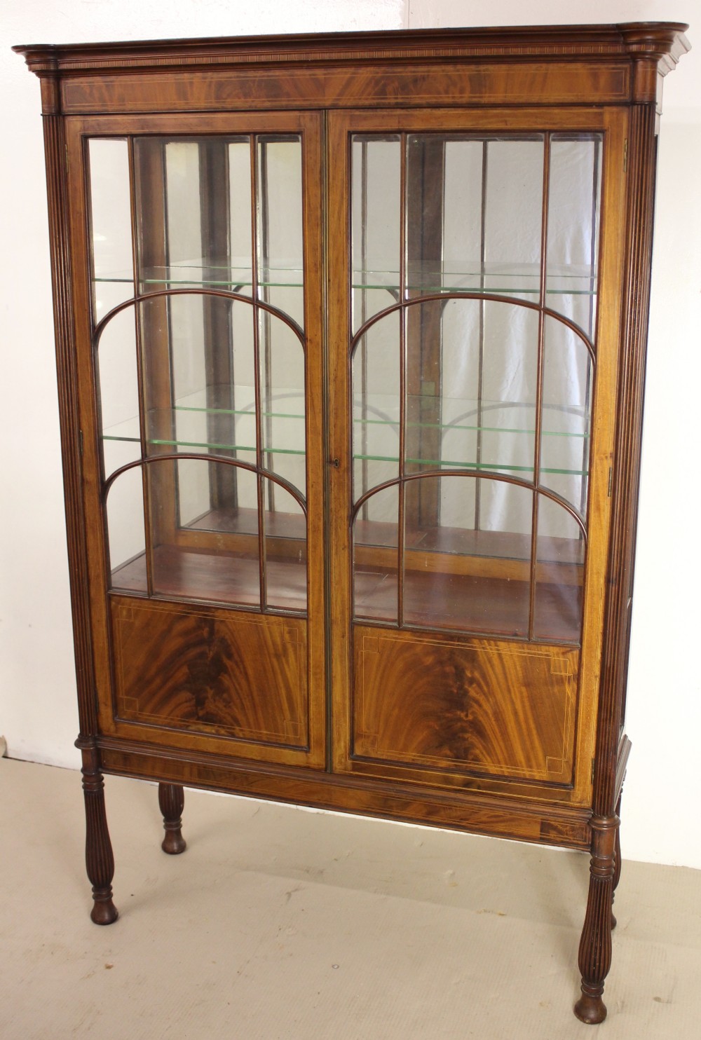 Inlaid Mahogany Display Cabinet