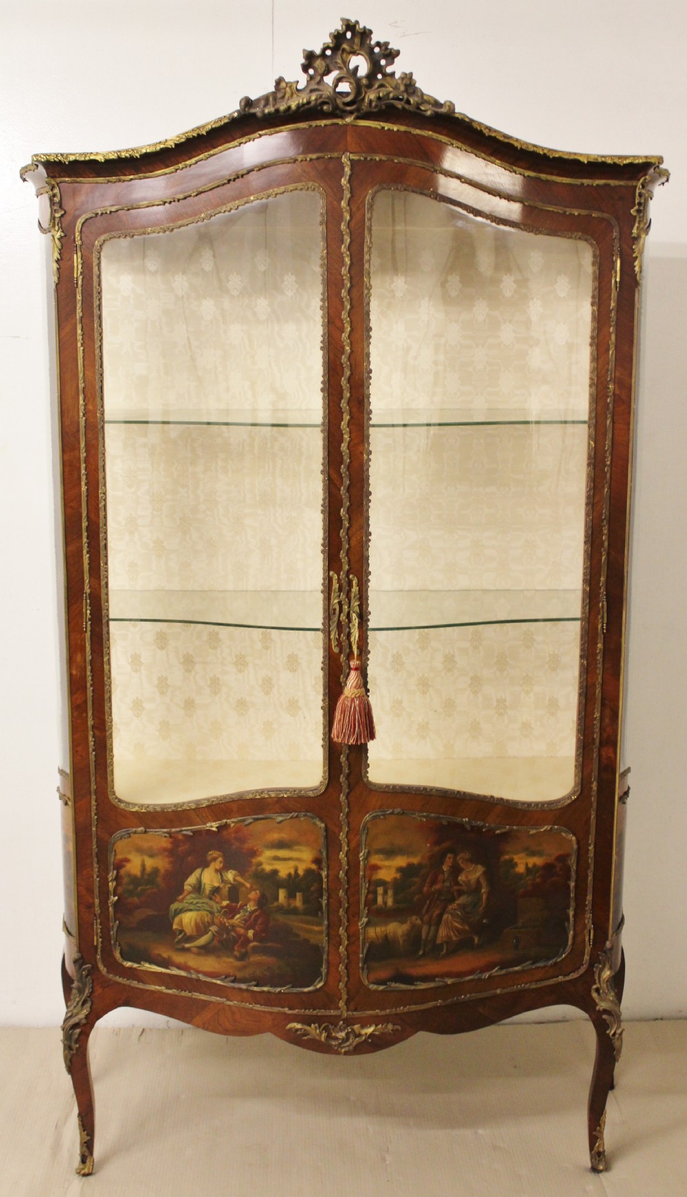 Vernis Martin Kingwood French Serpentine Vitrine