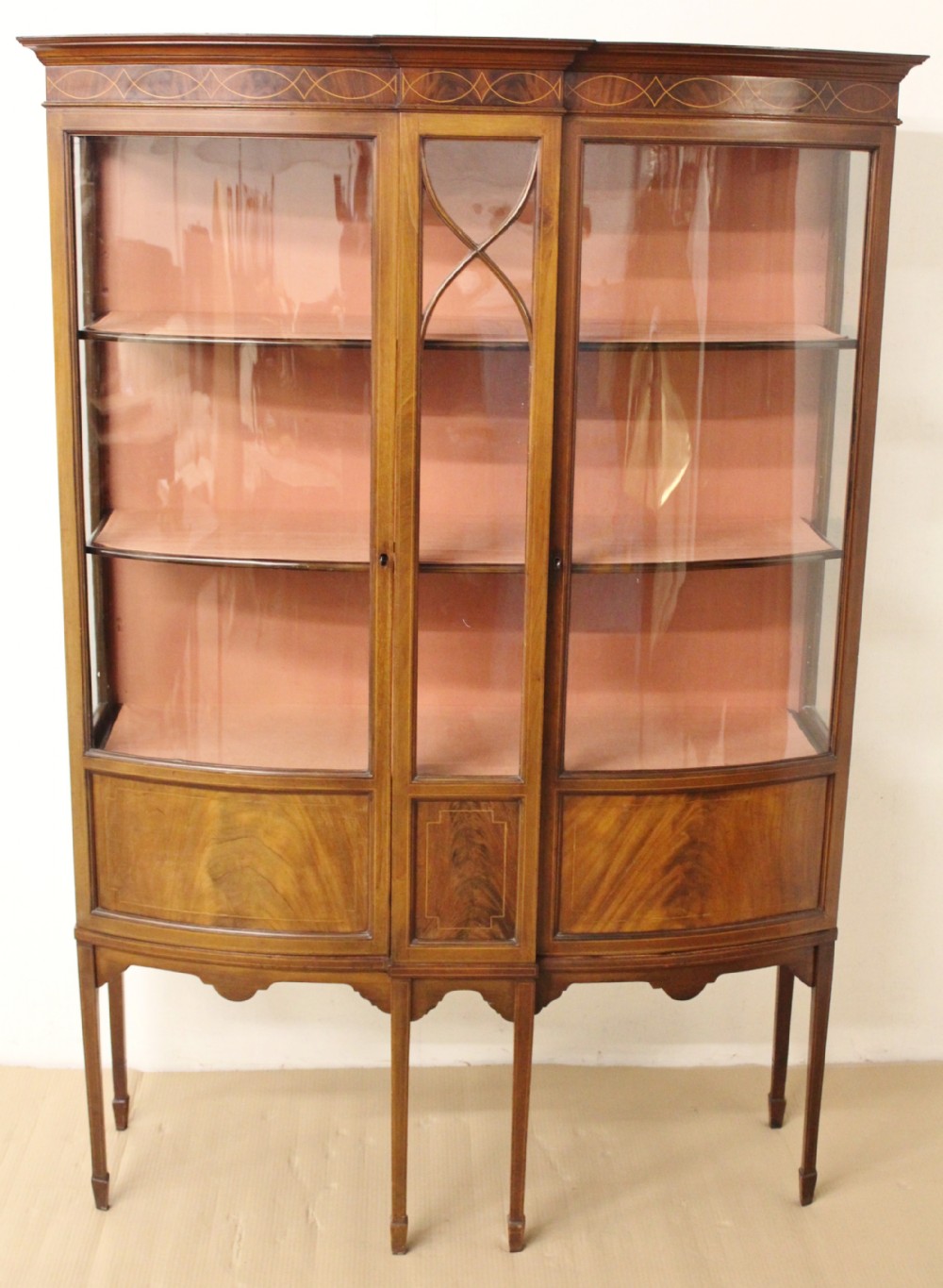 Inlaid Mahogany Display Cabinet