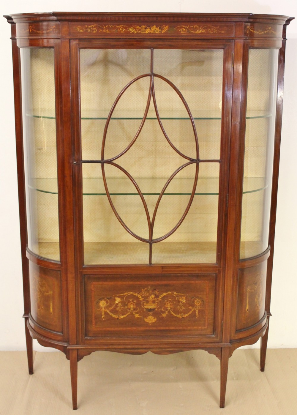 Fine Quality Inlaid Mahogany Display Cabinet