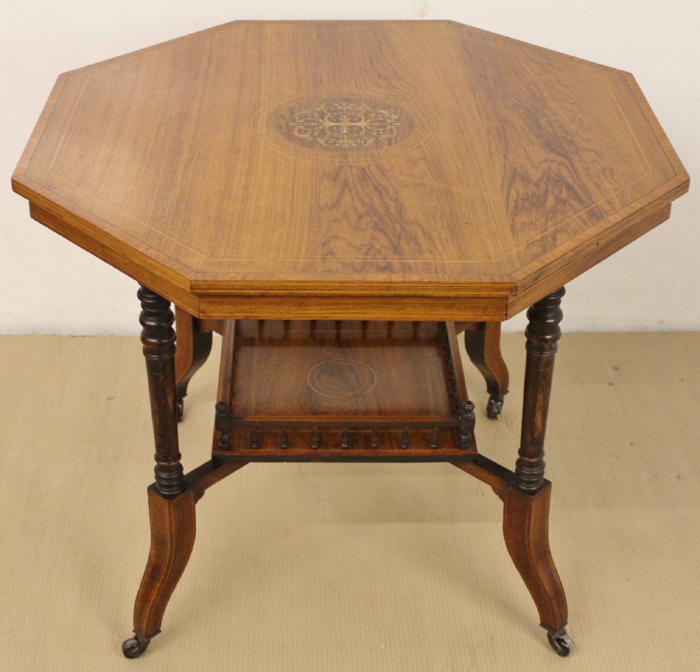 Inlaid Rosewood Center Table