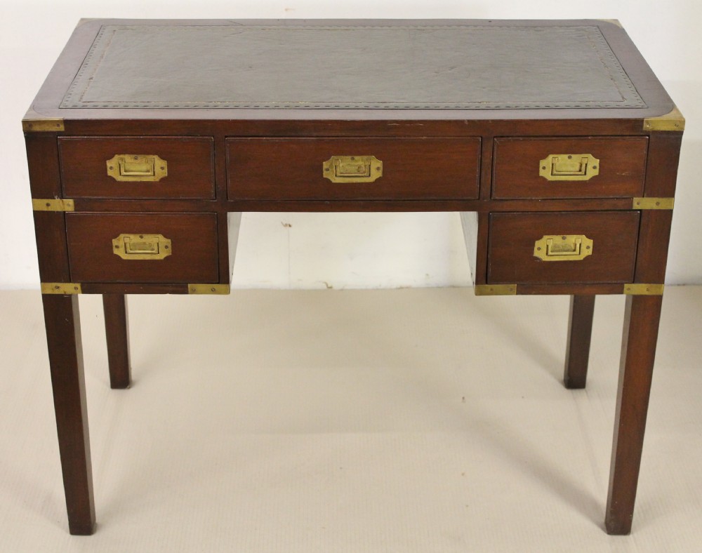 Mahogany Military Style Writing Table