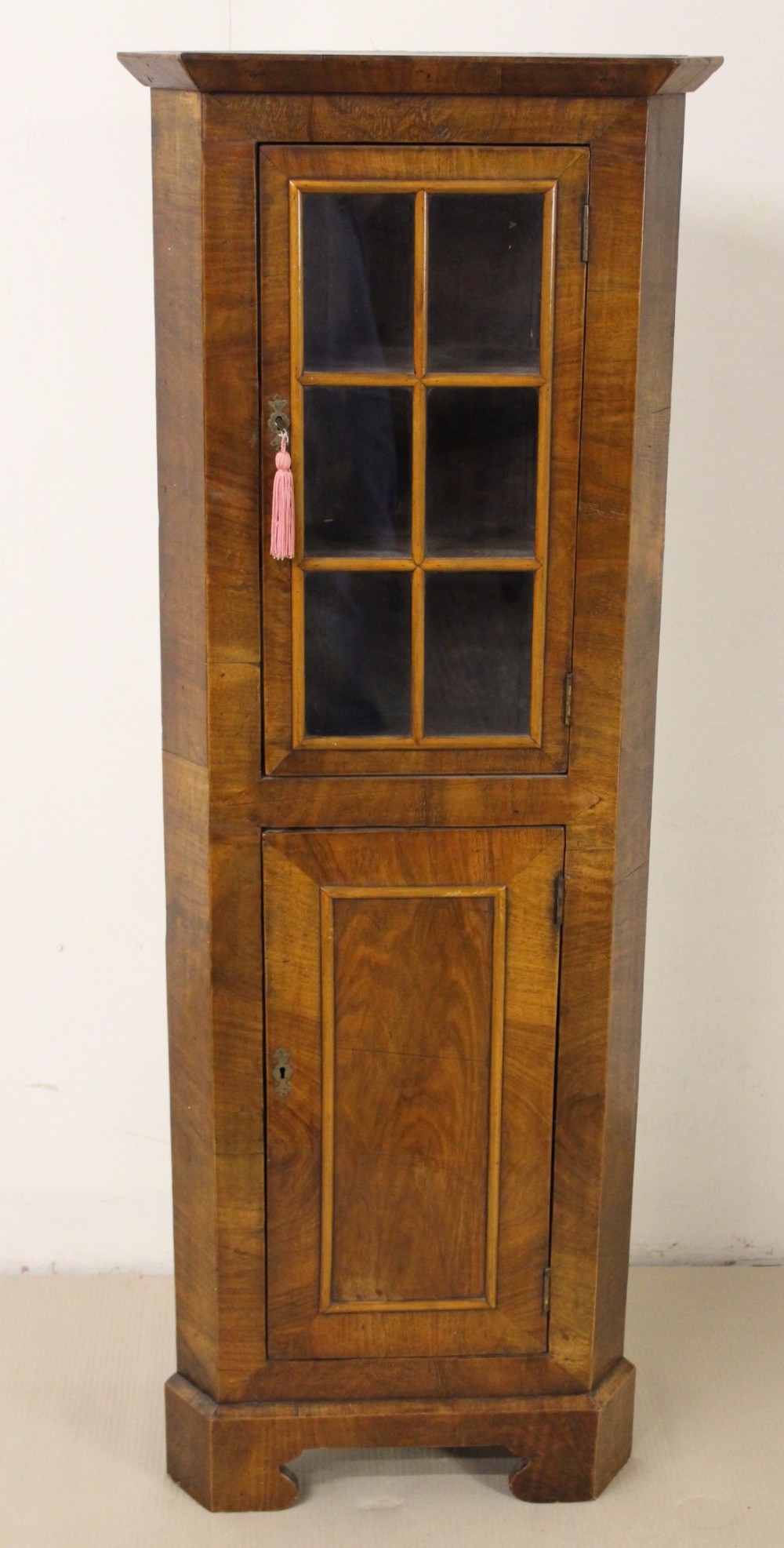 Burr Walnut Corner Cabinet