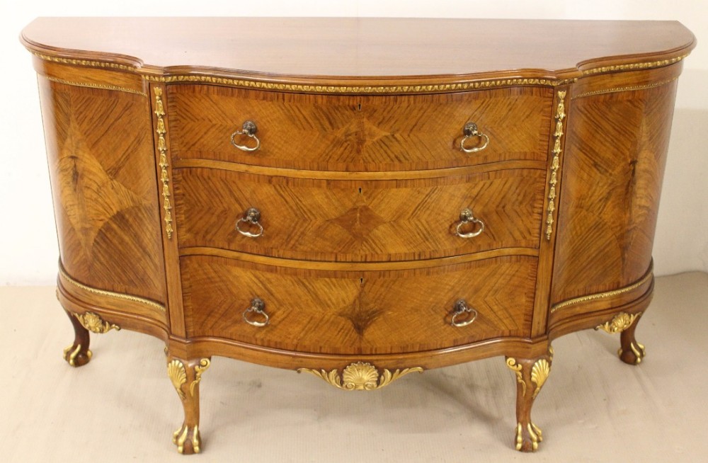 Serpentine Burr Walnut Sideboard