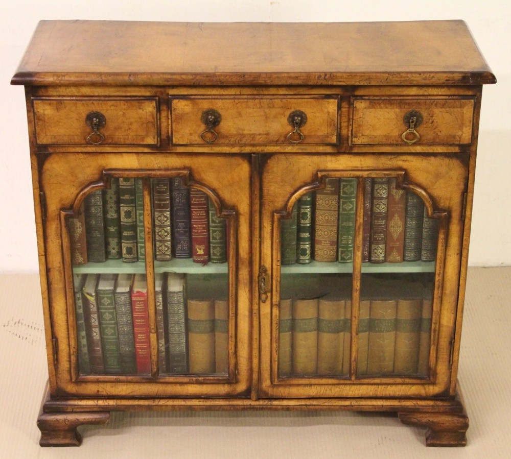 Walnut Glazed Bookcase