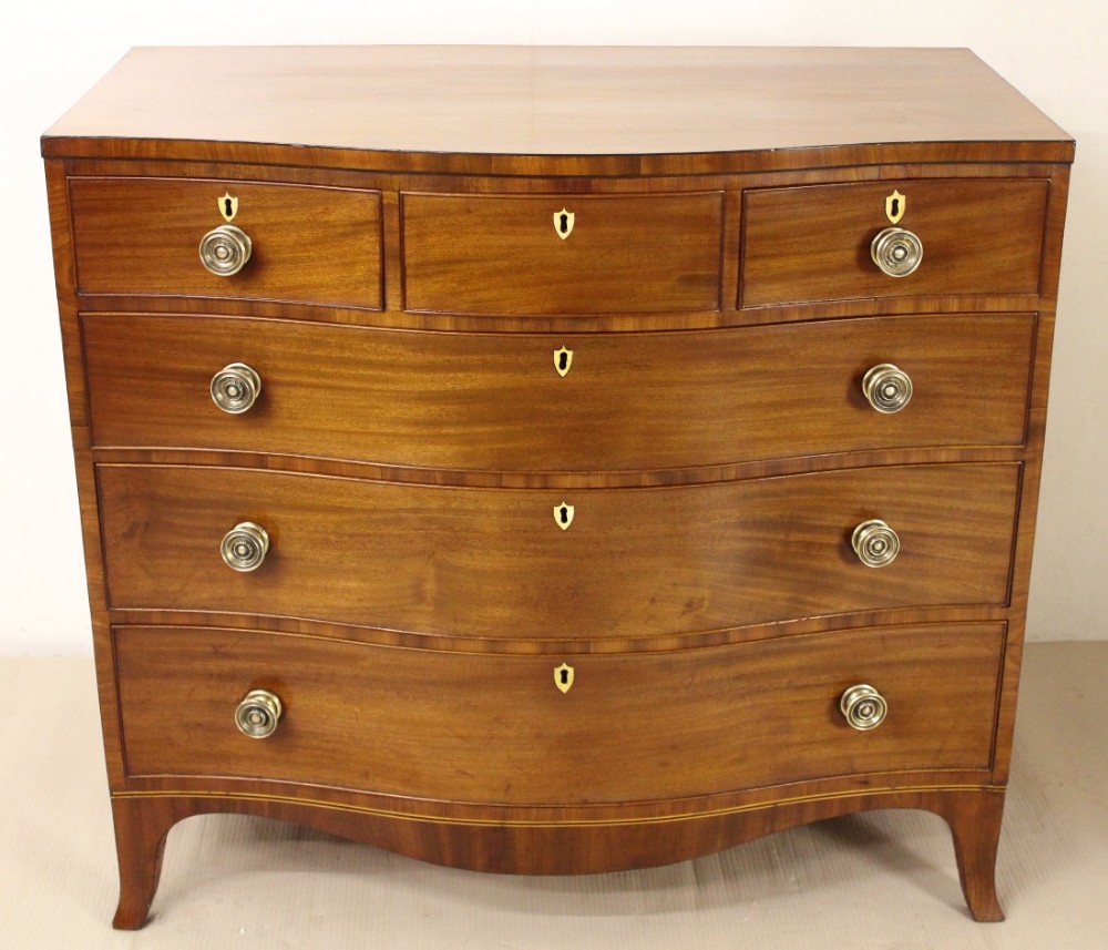 George III Mahogany Serpentine Chest of Drawers