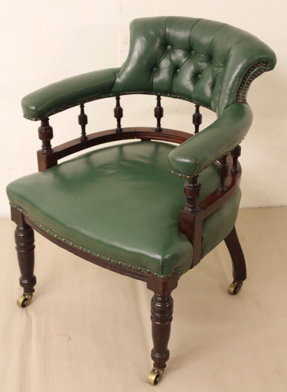 Victorian Leather Upholstered Desk Chair
