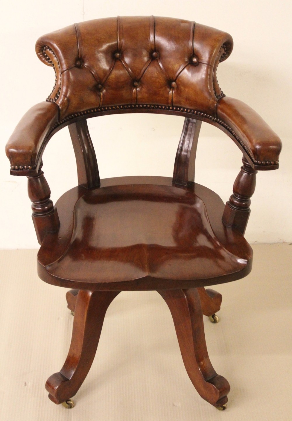 Victorian Revolving Mahogany Desk Chair