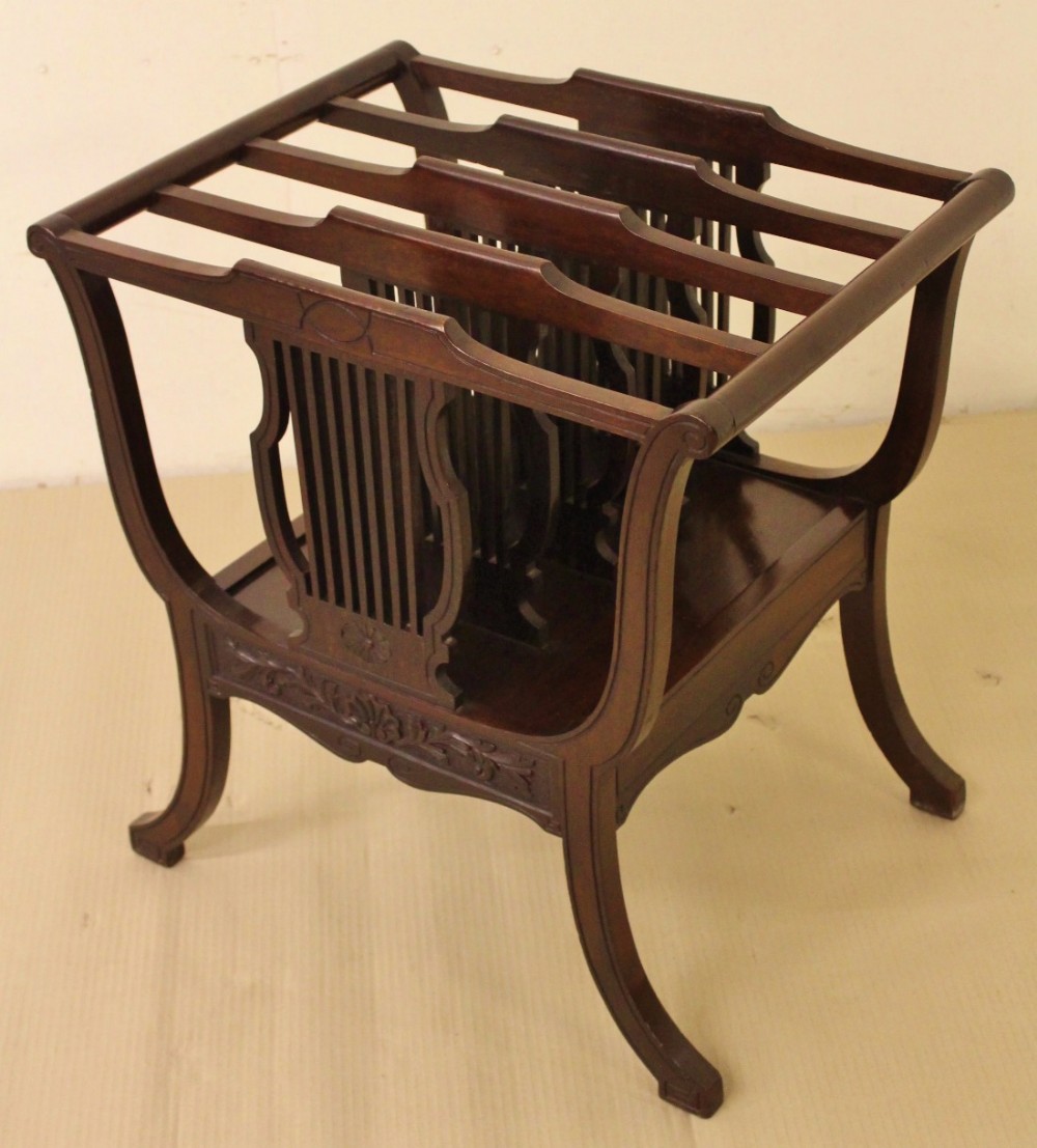 Late Victorian Mahogany Canterbury