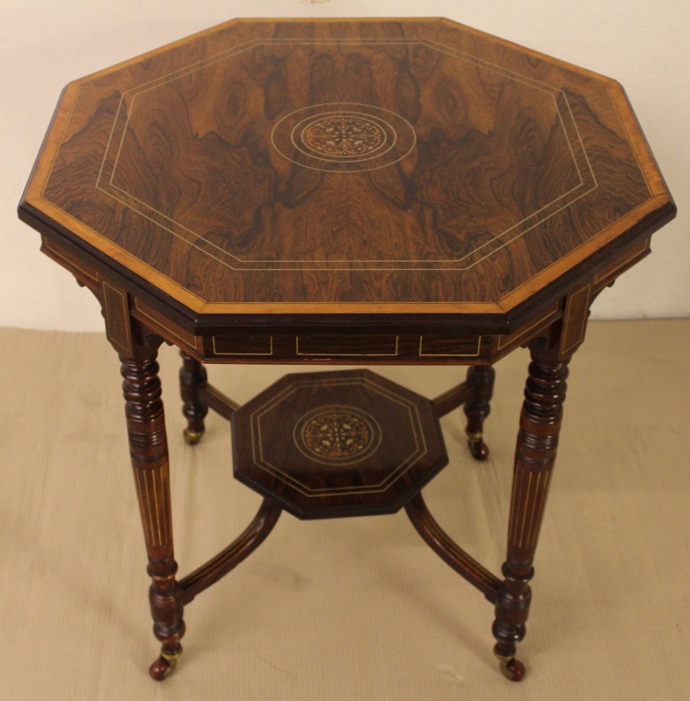 Inlaid Rosewood Center Table