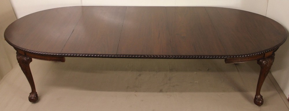 Mahogany Chippendale Style Dining Table