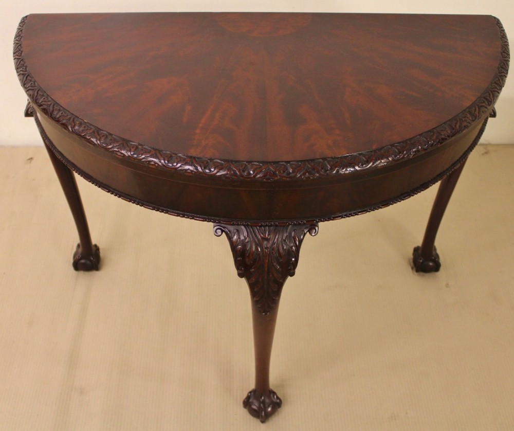 Mahogany Half Moon Card Table