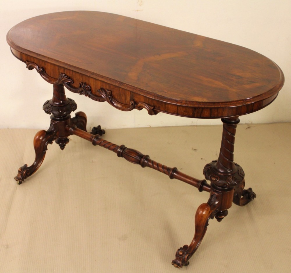 Victorian Rosewood Stretcher Table