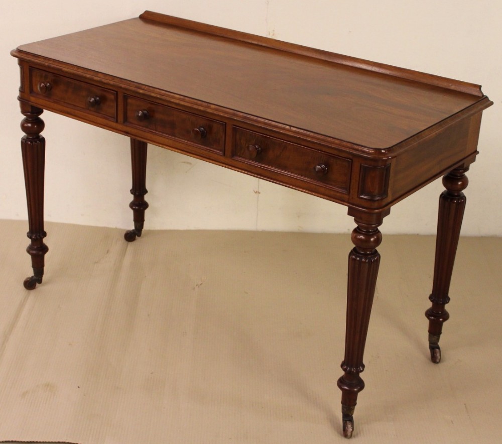 Victorian Mahogany 3 Drawer Side Table