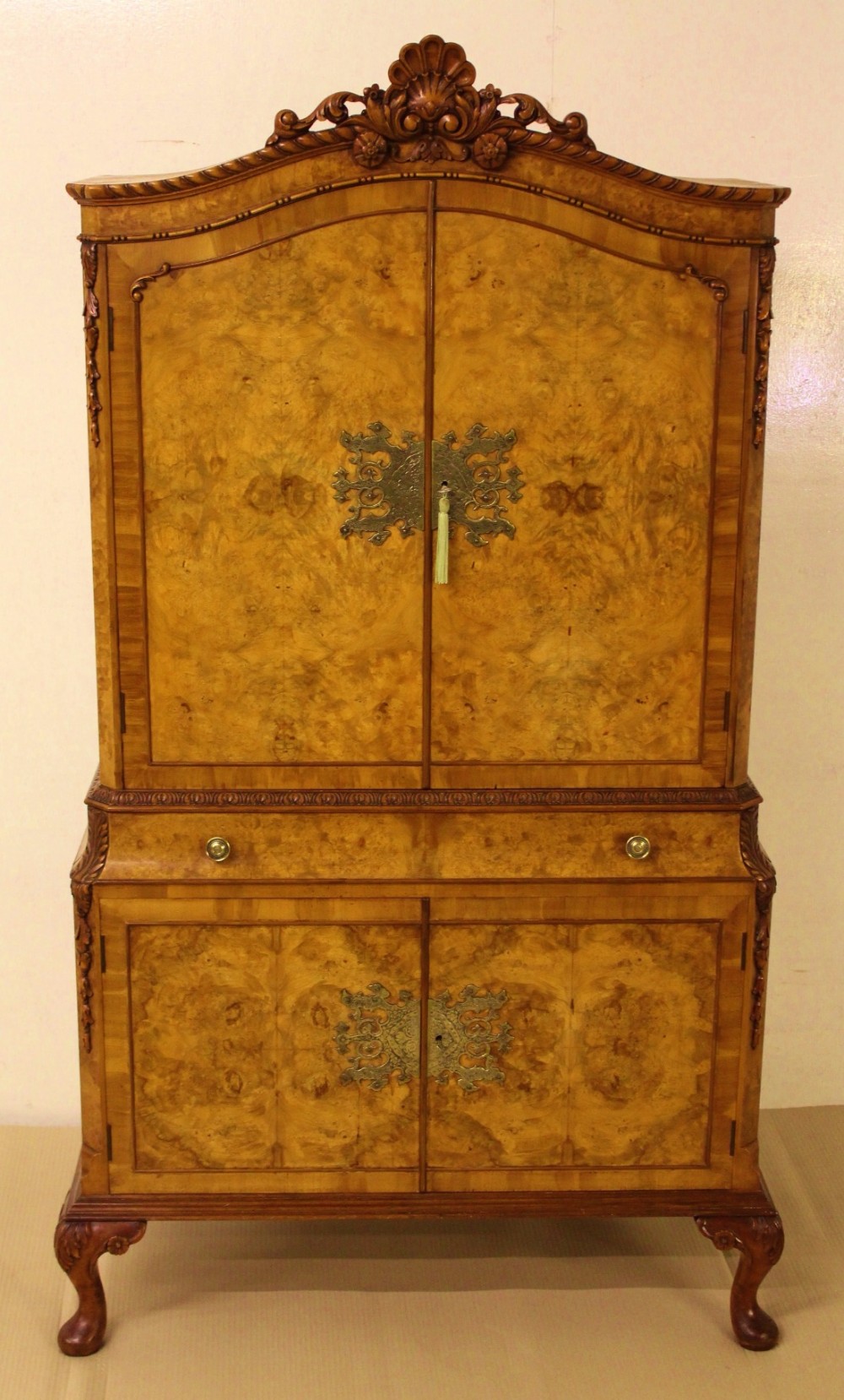 Burr Walnut Cocktail Cabinet by Maple and Co