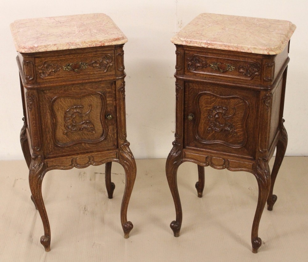 Pair of French Bedside Cupboards