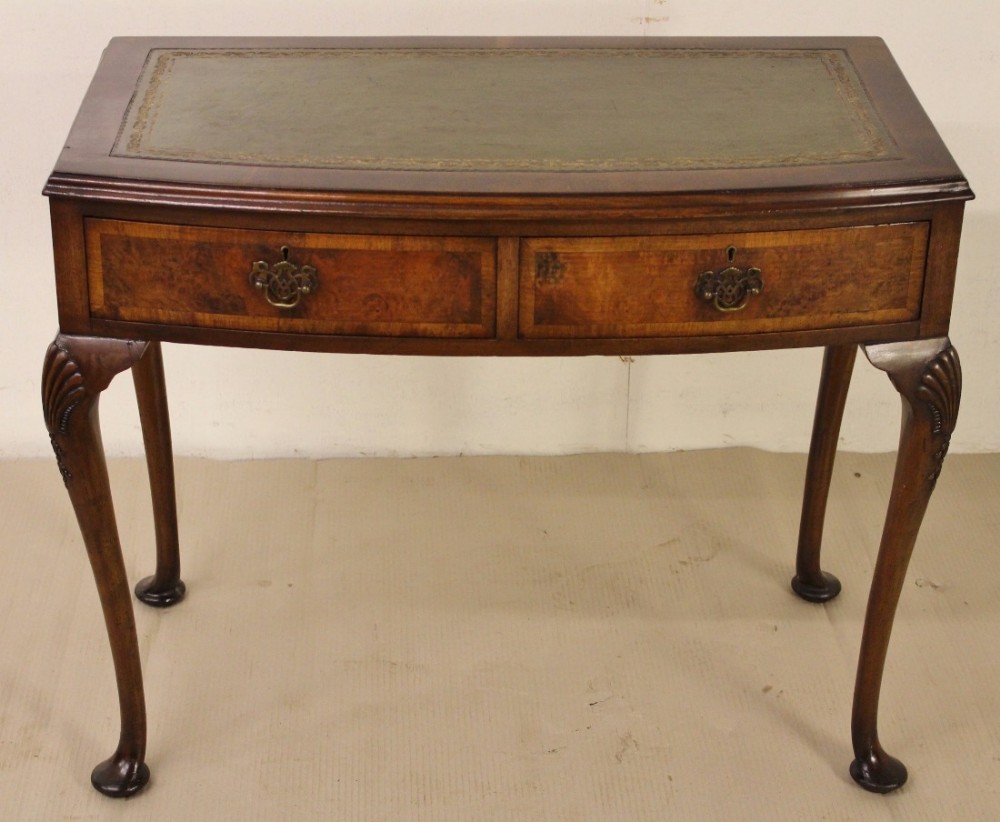 Burr Walnut Bow Fronted Table