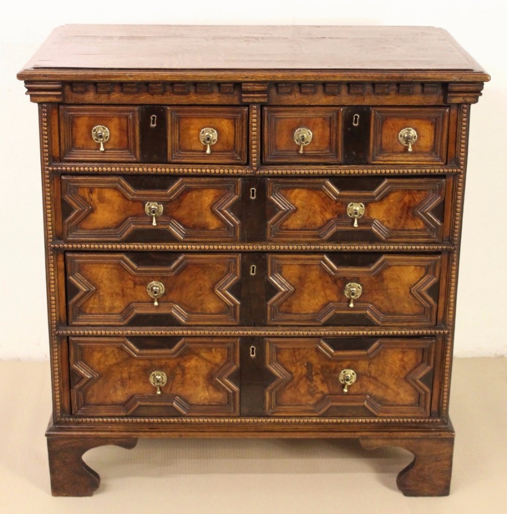 Oak and Walnut Geometric Chest of Drawers