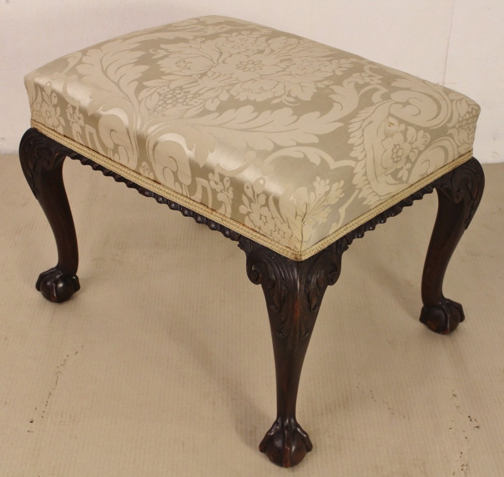Mahogany Chippendale Style Stool