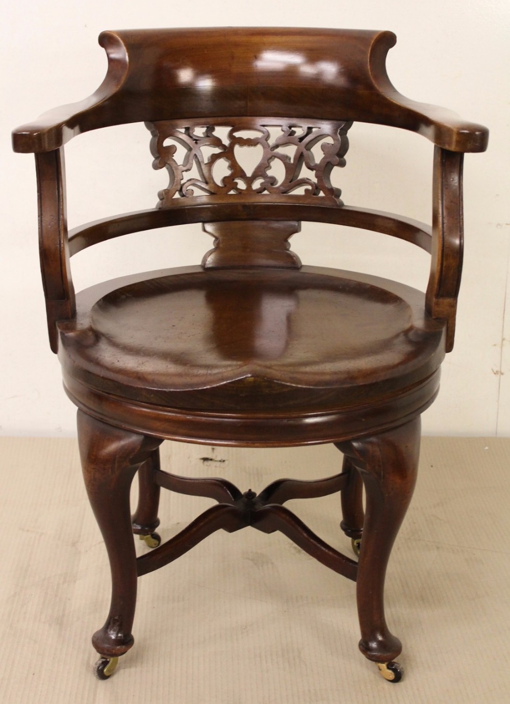 Mahogany Revolving Desk Chair