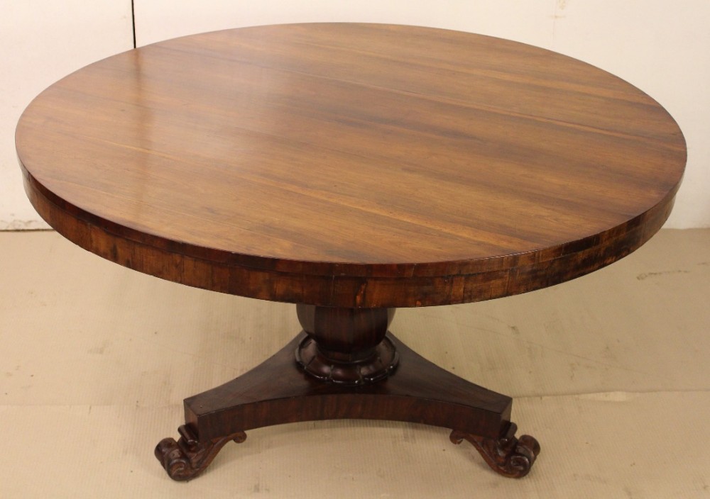 Victorian Rosewood Round Dining or Breakfast Table