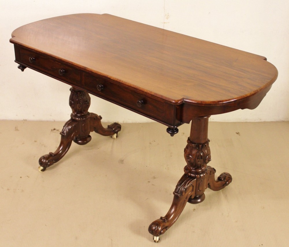 Early Victorian Rosewood Library Table