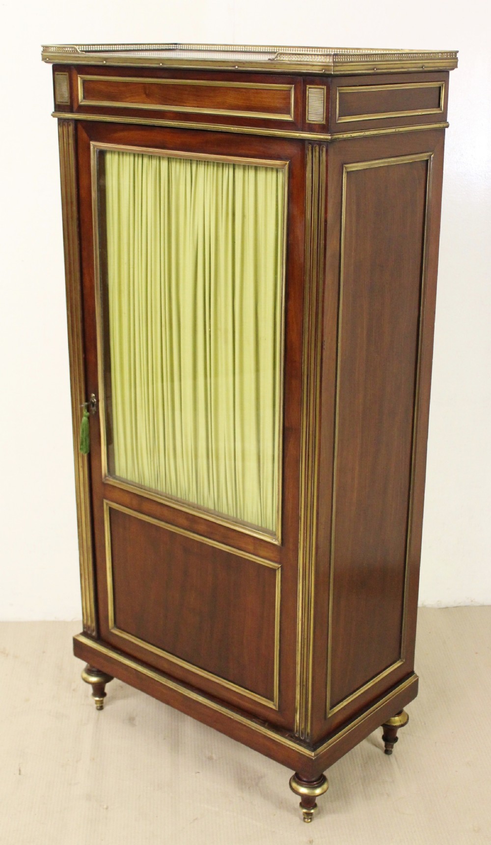 French Mahogany Brass Inlaid Bookcase