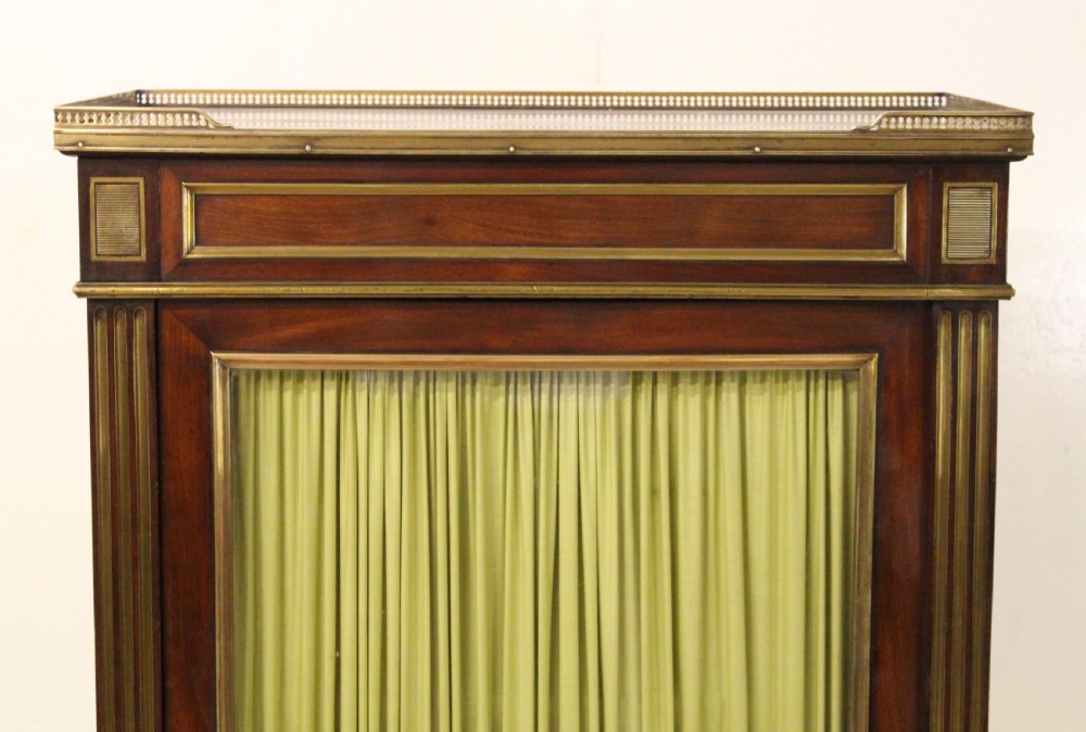 French Mahogany Brass Inlaid Bookcase View VI
