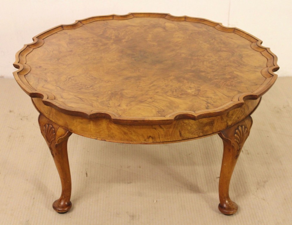 Round Burr Walnut coffee Table