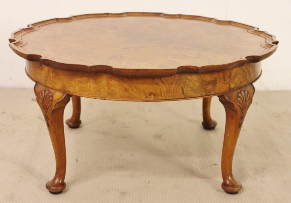 Round Burr Walnut coffee Table View VI