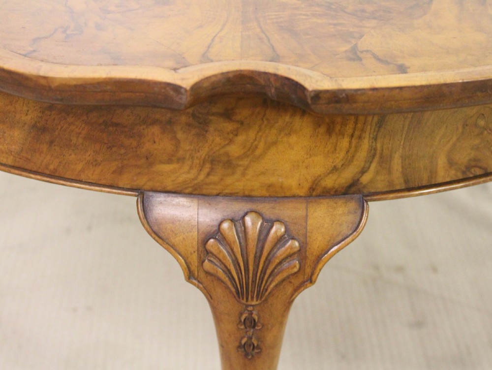 Round Burr Walnut coffee Table View VII