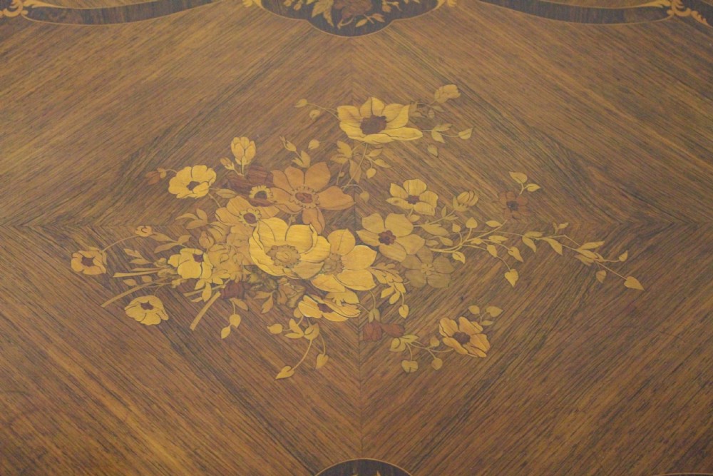 Marquetry Inlaid Rosewood Work Table View VIII
