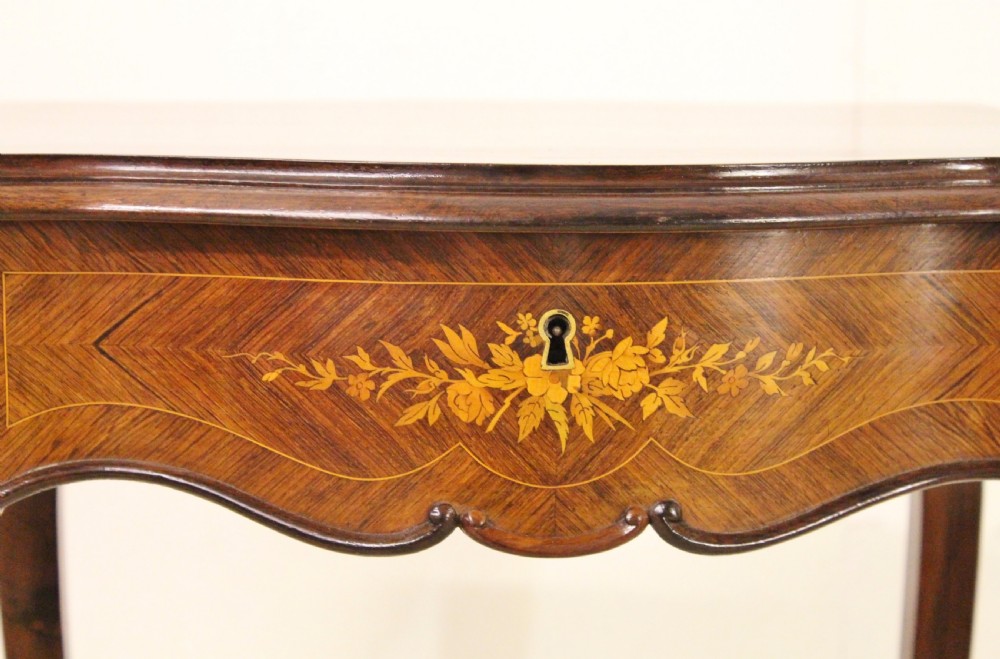 Marquetry Inlaid Rosewood Work Table View XVIII